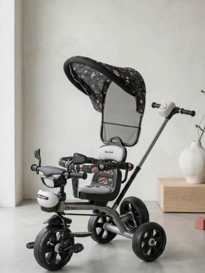 4-in-1 Convertible Baby Tricycle with Canopy