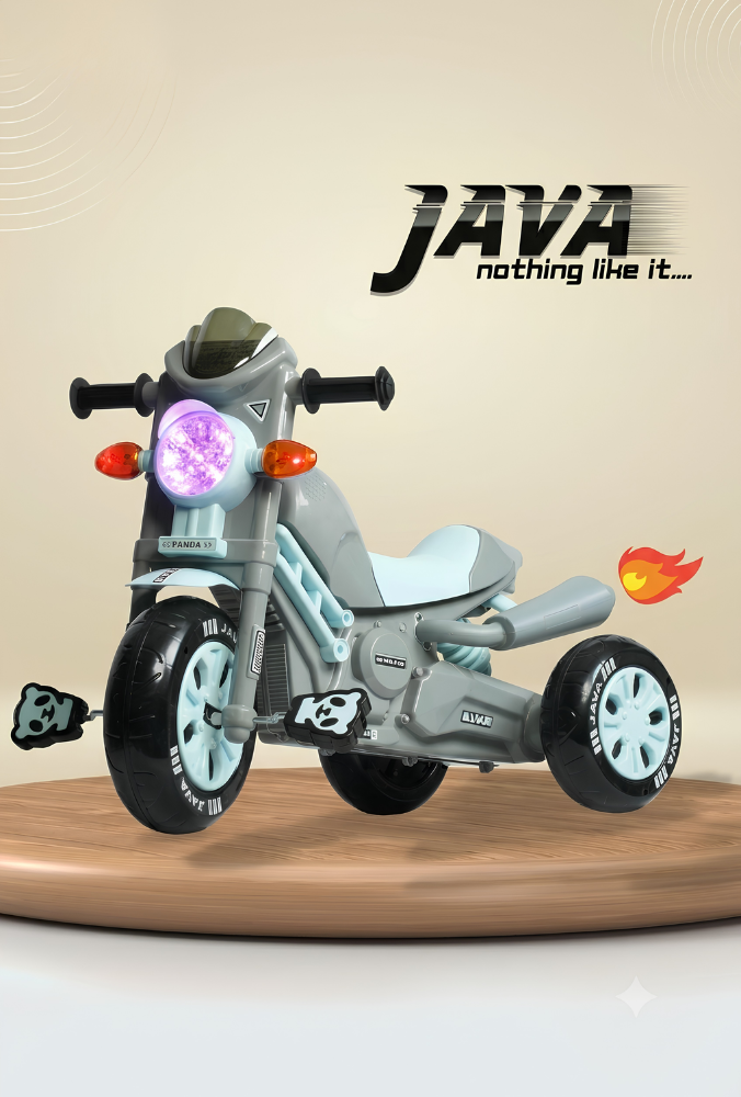 Panda Style Kids Tricycle with LED Headlight - Image 2