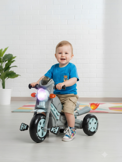 Panda Style Kids Tricycle with LED Headlight