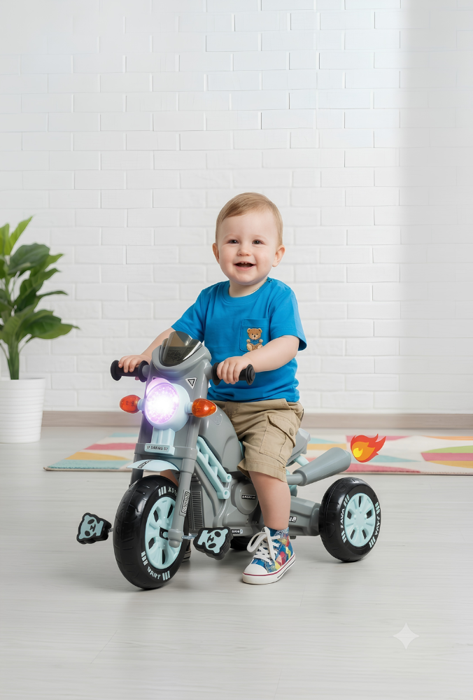 Panda Style Kids Tricycle with LED Headlight