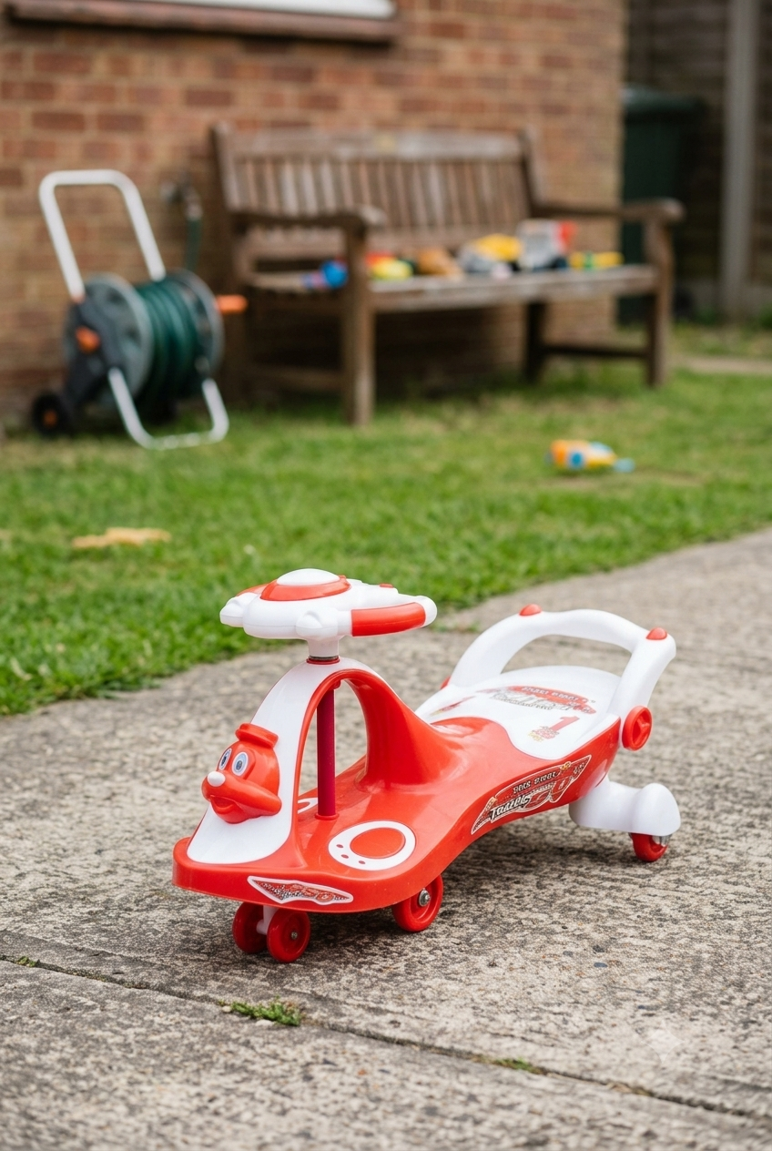 Red Teddy Racer Magic Swing Car for Kids - Image 2