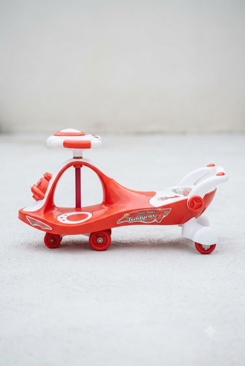 Red Teddy Racer Magic Swing Car for Kids - Image 3