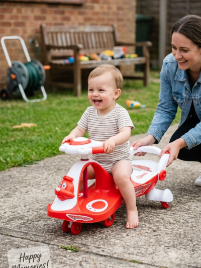 Red Teddy Racer Magic Swing Car for Kids
