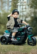 Kids Electric Ride-On Motorcycle with Realistic Design, LED Headlight & Comfortable Seat